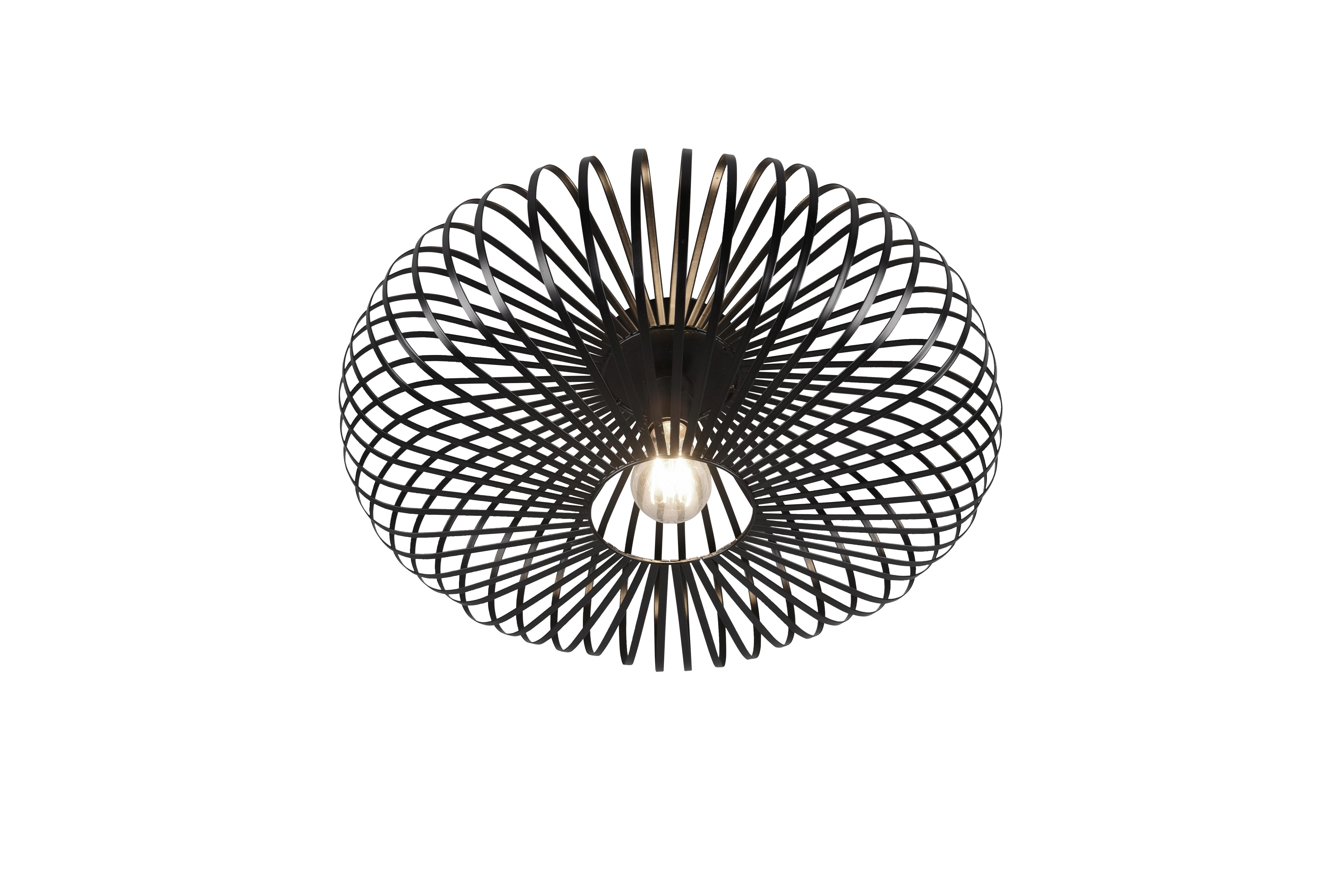 Deckenleuchte Johann Ø 50 cm 1-Flammig mit Metallschirm - Schwarz, Design, Metall (50/18cm) - Trio Leuchten