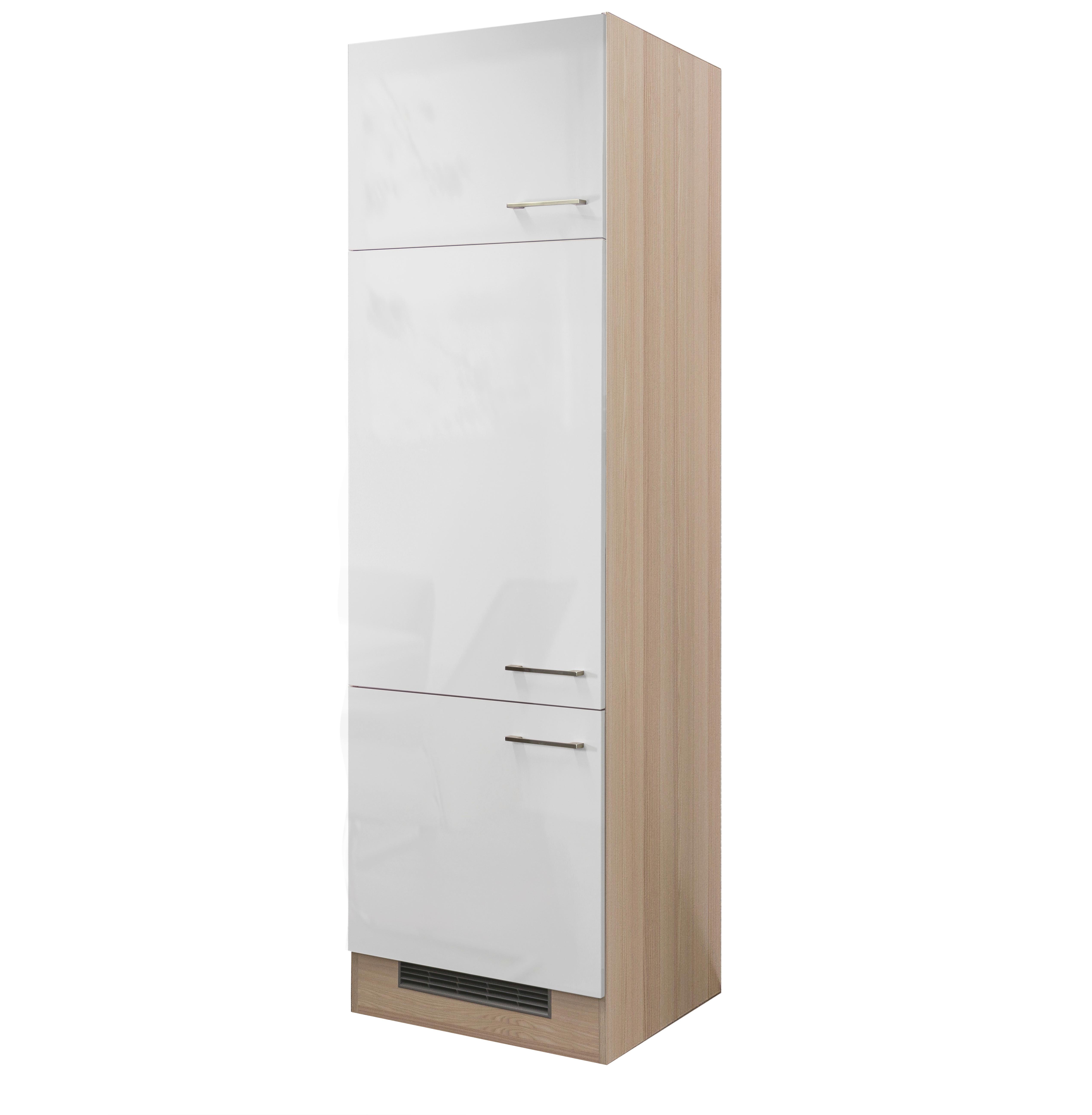 Skříňka Na Spotřebiče Abaco Perleťová - perleť/barvy akácie, Moderní, kov/kompozitní dřevo (60/200/57,1cm) - MID.YOU