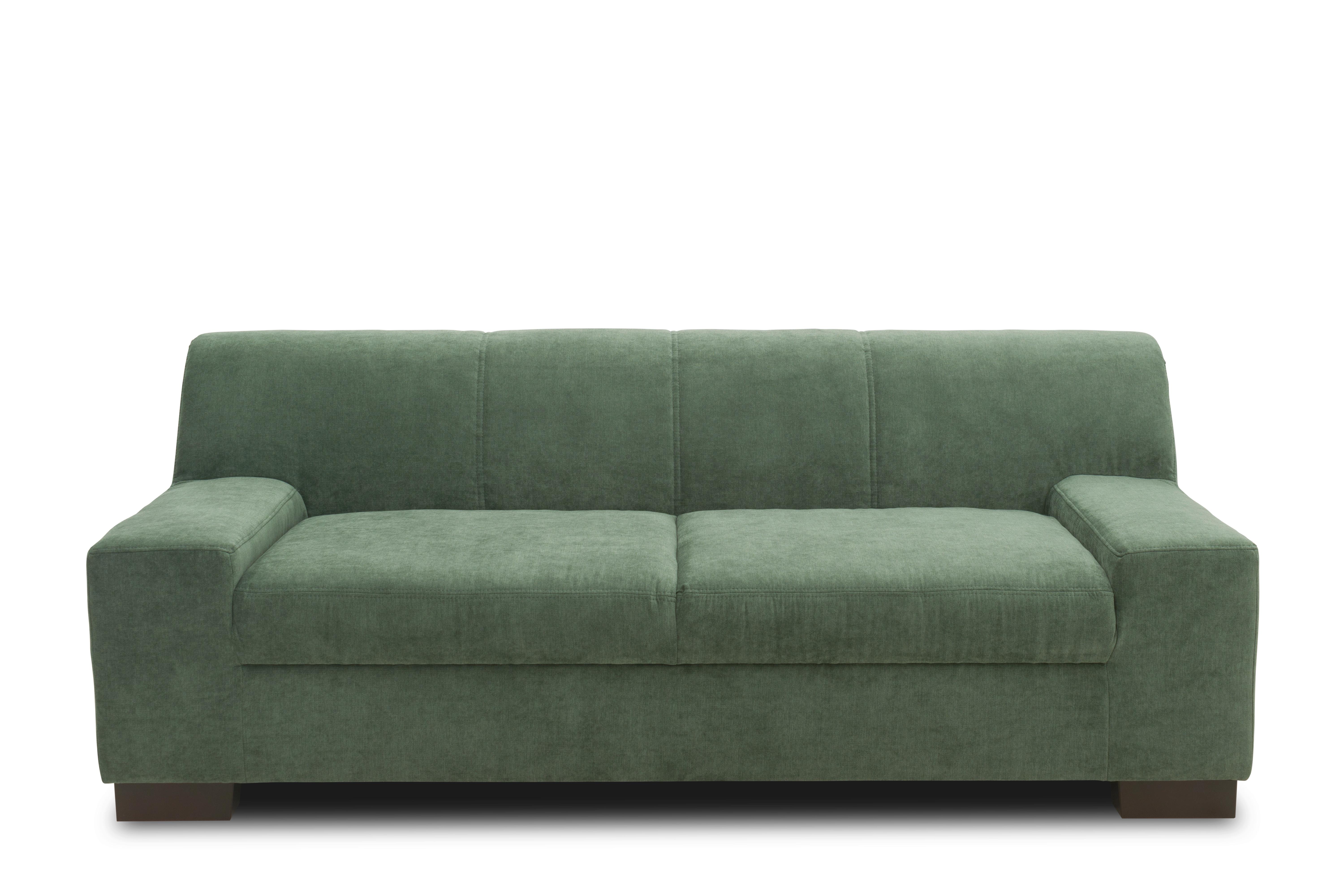 2-Sitzer-Sofa Norma Grün Mikrofaser - Wengefarben/Grün, Design, Textil (194/74/85cm) - MID.YOU