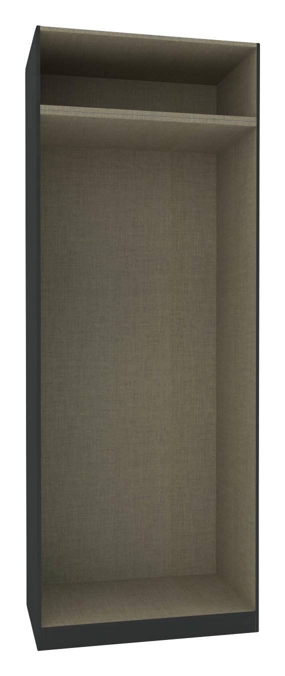 Korpus Šatníkovej Skrine Unit - antracitová, Moderný, kompozitné drevo (91,1/242,2/56,5cm) - Ondega