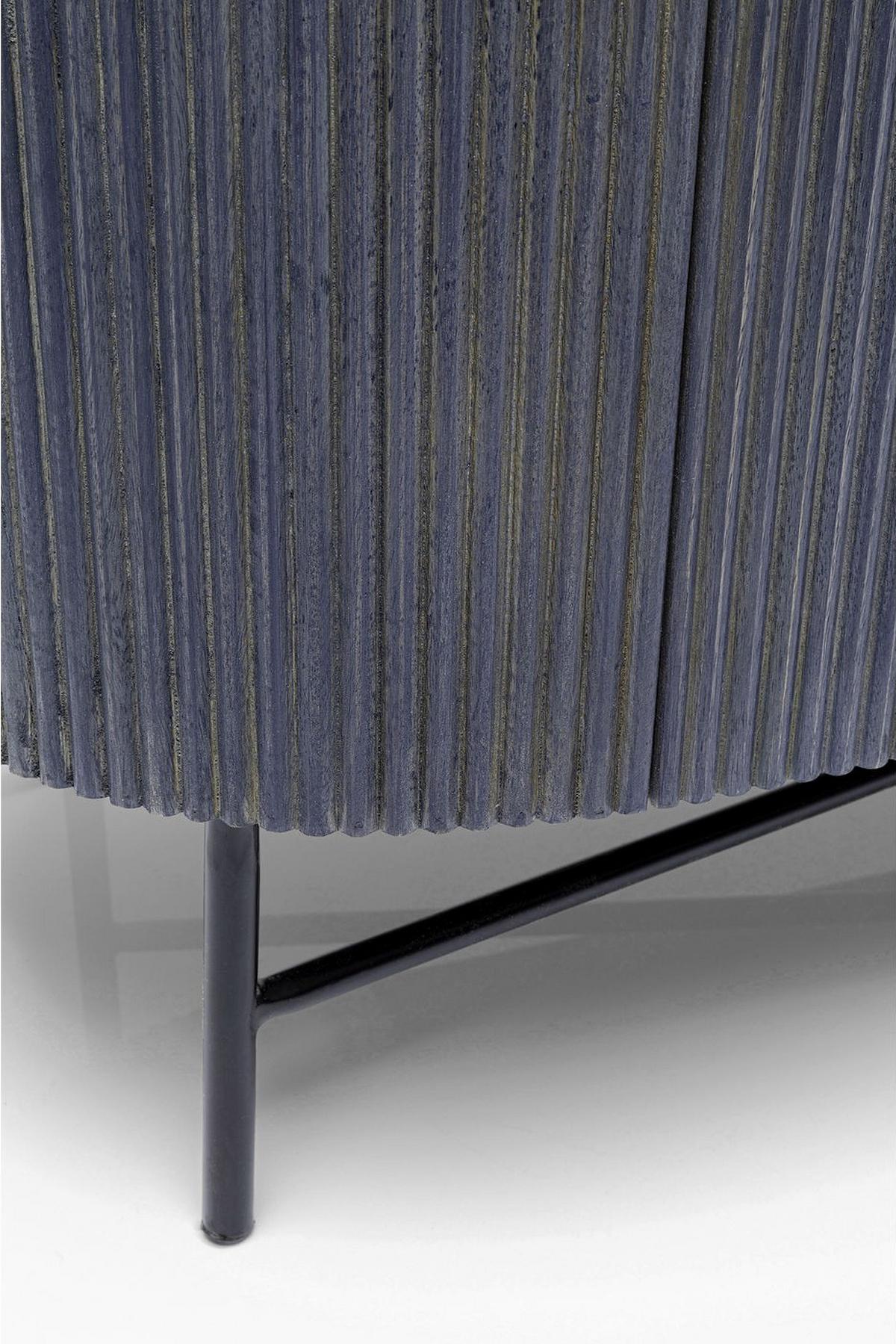 Sideboard 160 Cm Mangoholz Anthrazit Marmor/weiß - Anthrazit/Schwarz, Trend, Holz/Holzwerkstoff (160/75/45cm) - Kare-Design