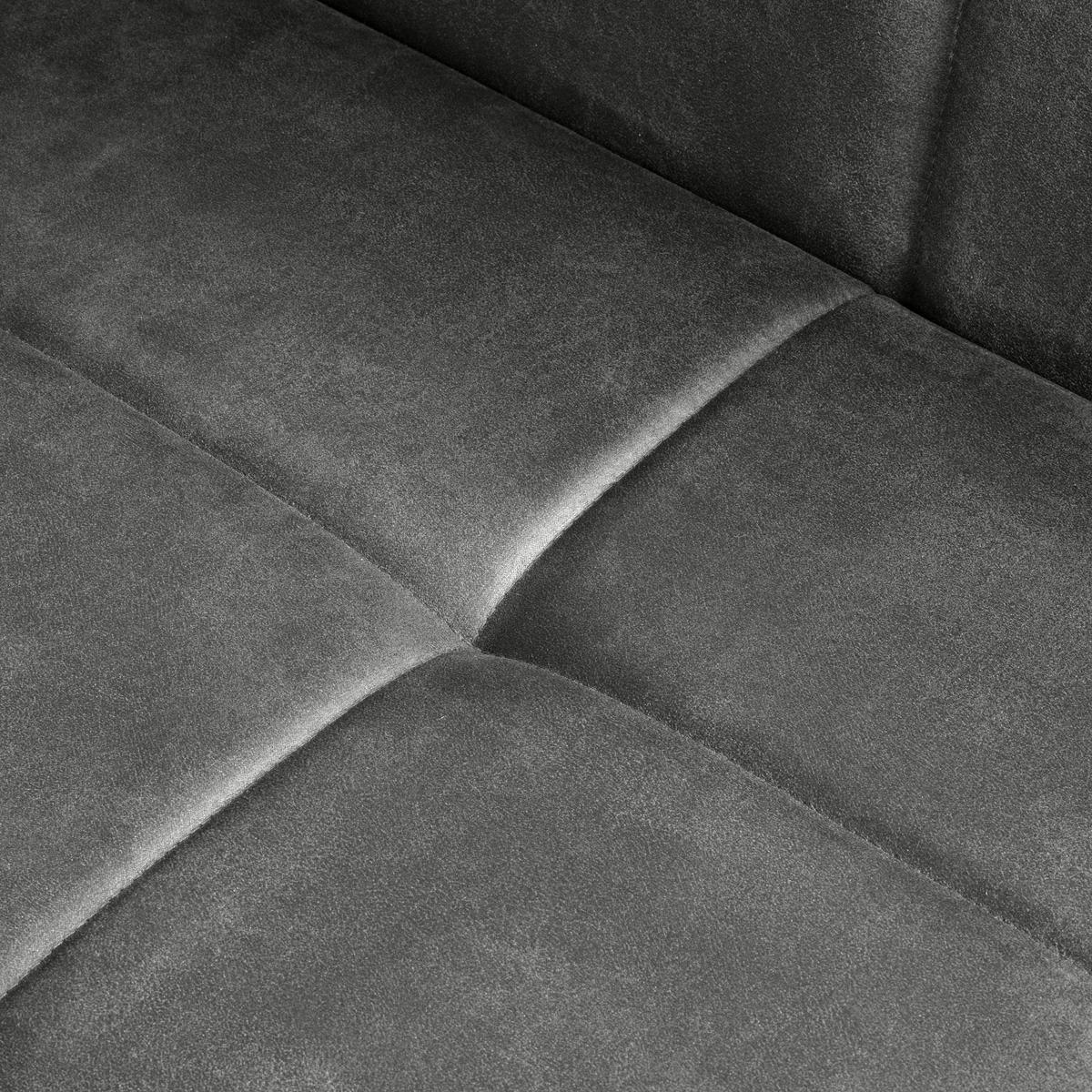 Rohová lavice COOPER - šedá/černá, Moderní, kov/textil (150/85/190cm) - Mömax