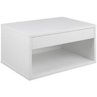 Noční stolek CHOLET bílá - bílá, Moderní, kompozitní dřevo (50/24,3/35cm) - MID.YOU