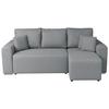 Ecksofa Bega - Chromfarben/Schwarz, Basics, Textil (240/153cm) - P & B