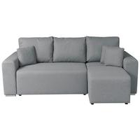 Ecksofa Bega - Chromfarben/Schwarz, Basics, Textil (240/153cm) - P & B