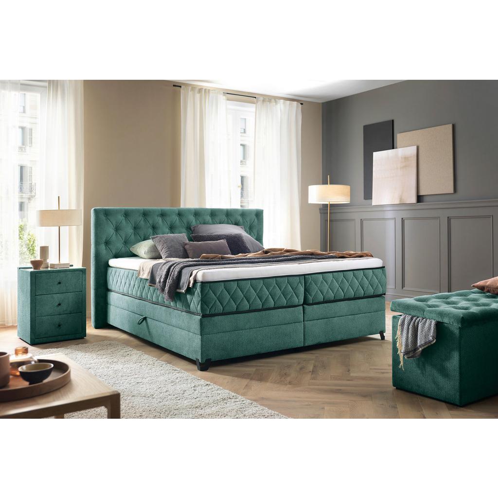 Boxspringbett mit Topper & Bettkasten 180x200 Carmen A