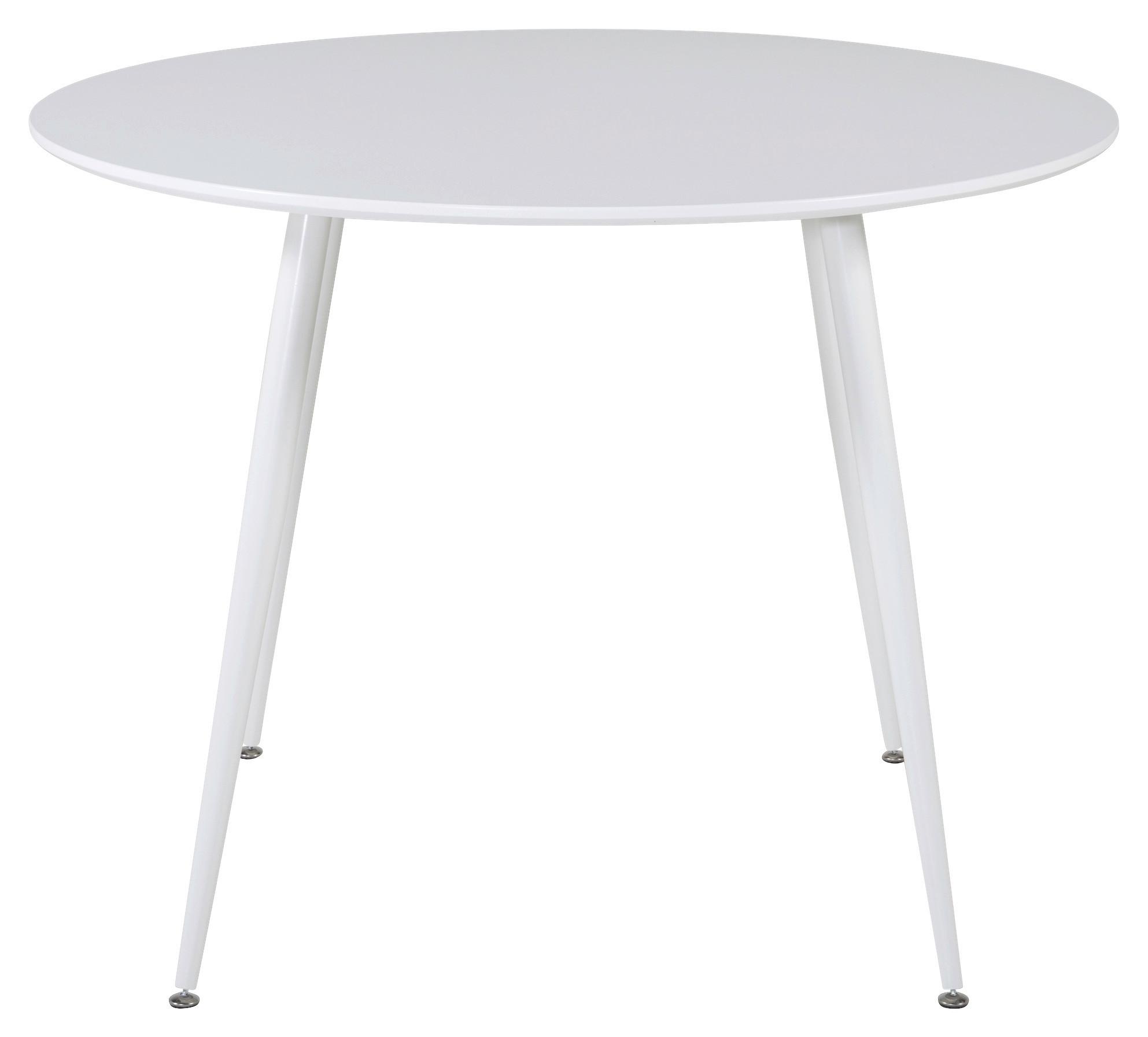Esstisch Plaza Weiß L: 100 Cm - Weiß, Design, Holzwerkstoff/Metall (100/100/75cm) - Livetastic