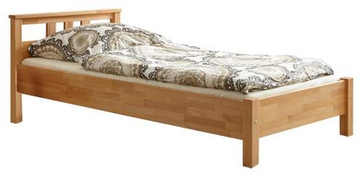 Bett Echtholz 100x200 Merci, Buche Geölt - Buchefarben, KONVENTIONELL, Holz (100/200cm) - MID.YOU