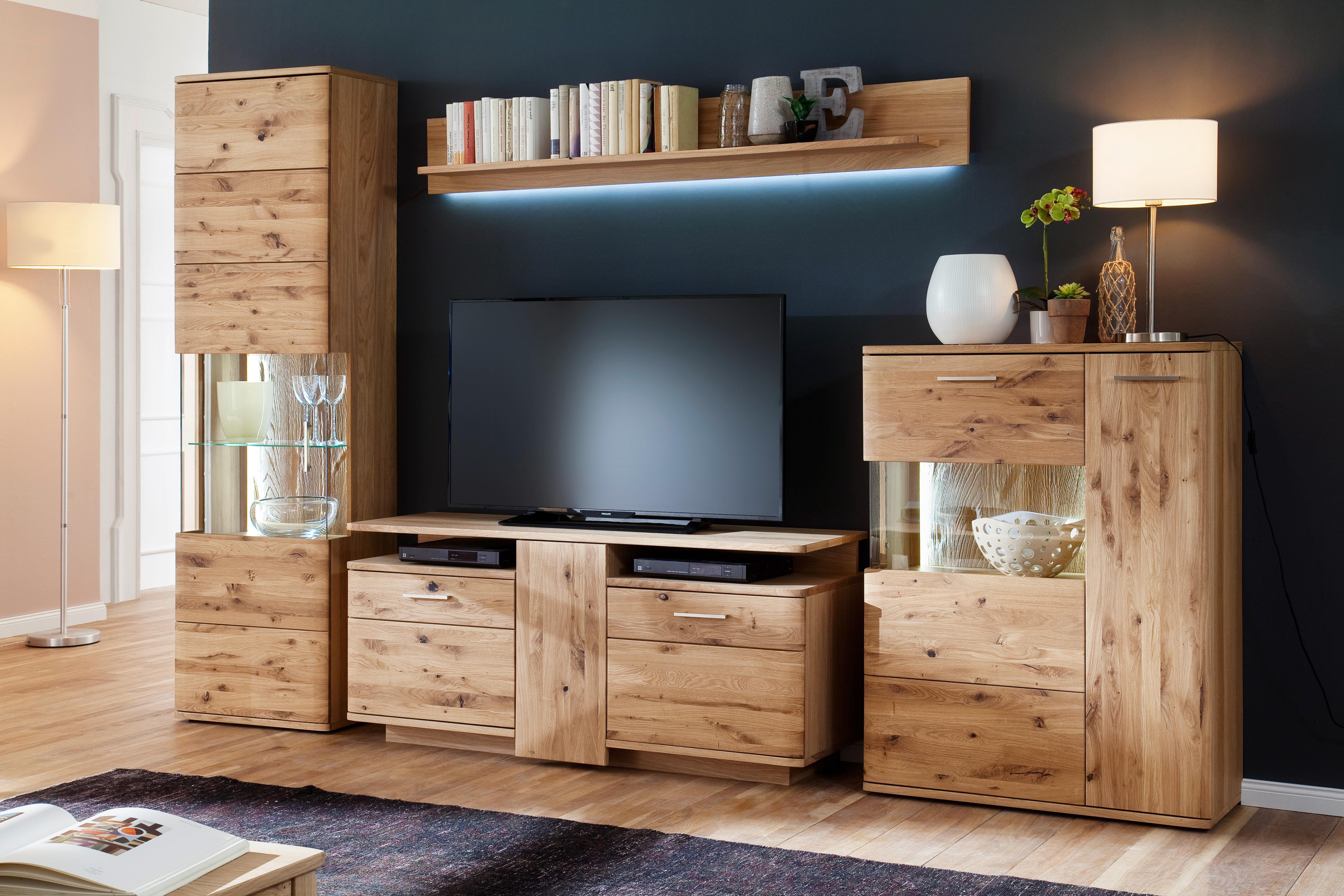 Wandboard Santori B: 180 cm Eichefarben - Eichefarben, Design, Holz/Holzwerkstoff (180/24/22cm) - Livetastic