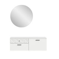 Garderobe Prisma Weiß B: 110 Cm - Weiß, Design, Holzwerkstoff (110/192/34cm) - MID.YOU