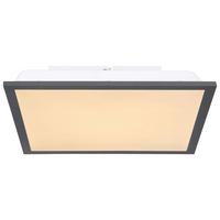 LED-Deckenleuchte Doro L: 30 cm - Opal/Graphitfarben, Basics, Kunststoff/Metall (30/30/6cm) - Globo