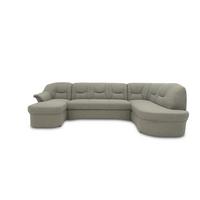 Wohnlandschaft Sarafina Mit Schlaffunktion Grau Mikrofaser - Graubraun/Schwarz, KONVENTIONELL, Textil (146/295/180cm) - MID.YOU