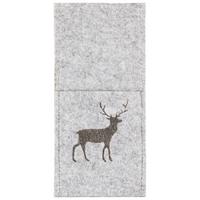 BESTECKTASCHE DEER - 4ER PACK - Grau, ROMANTIK / LANDHAUS, Textil (10/22cm) - James Wood
