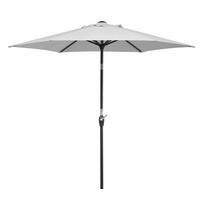 Sonnenschirm Bilbao Bxhxt: 220x210x220 Cm Silbergrau - Anthrazit/Silberfarben, Basics, Textil/Metall (220/210/220cm) - Schneider