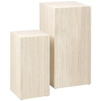 Blumensäule Dice 0000100139 - Beige, Design, Papier/Holzwerkstoff (35/35/70cm) - Livetastic