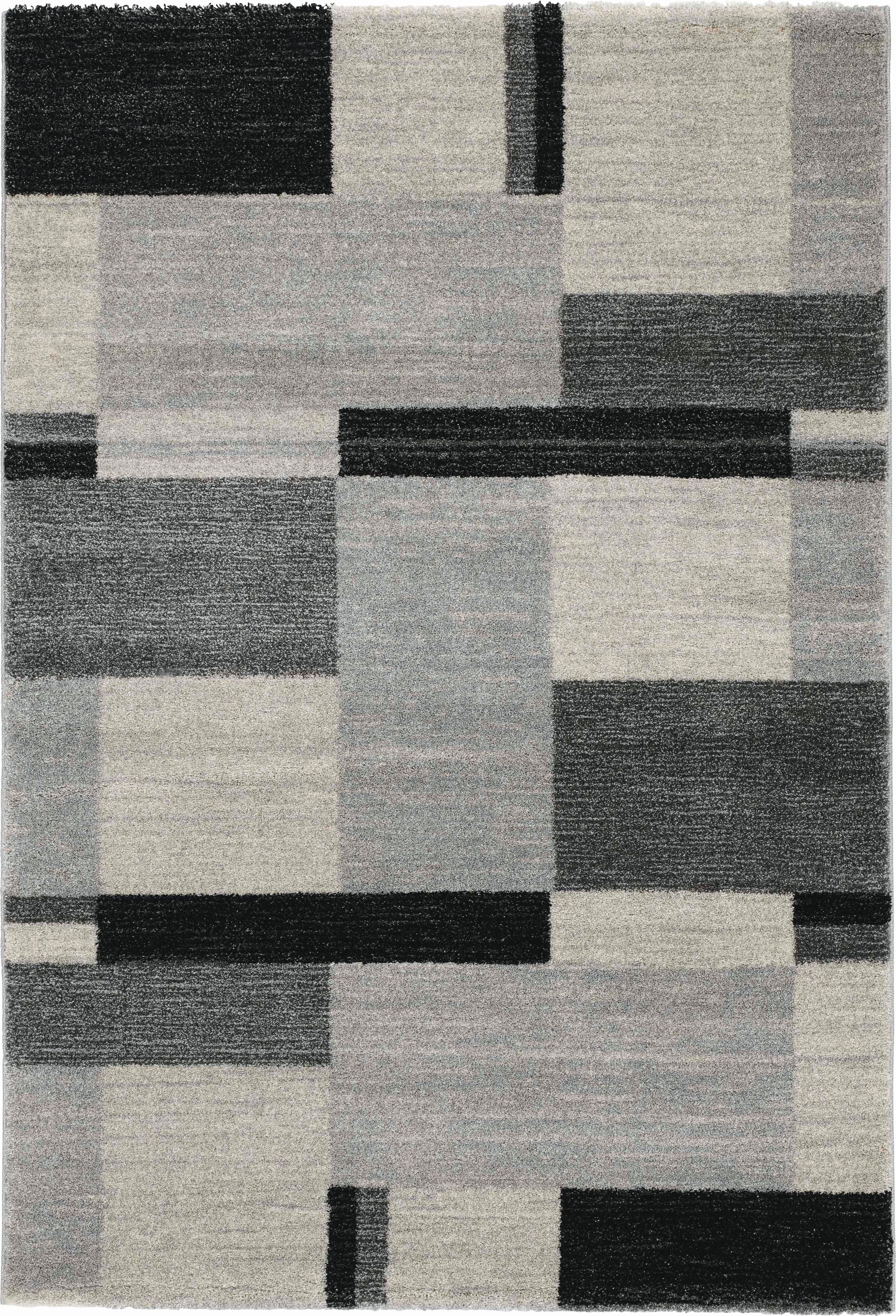 Webteppich Palazzo Bloc Grau 200x250 Cm - Grau, KONVENTIONELL, Textil (200/250cm) - Novel
