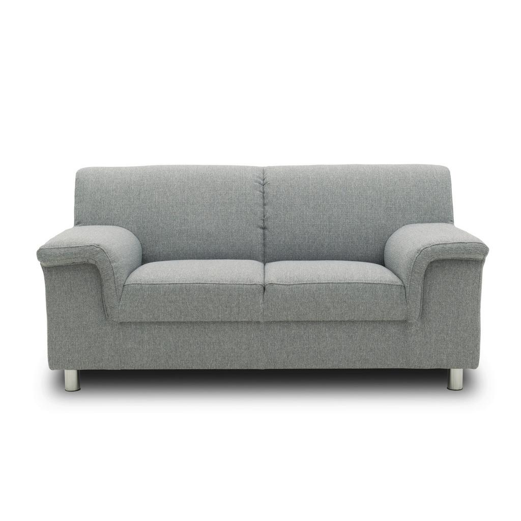2-Sitzer-Sofa Jamie Rücken echt Silberfarben Webstoff