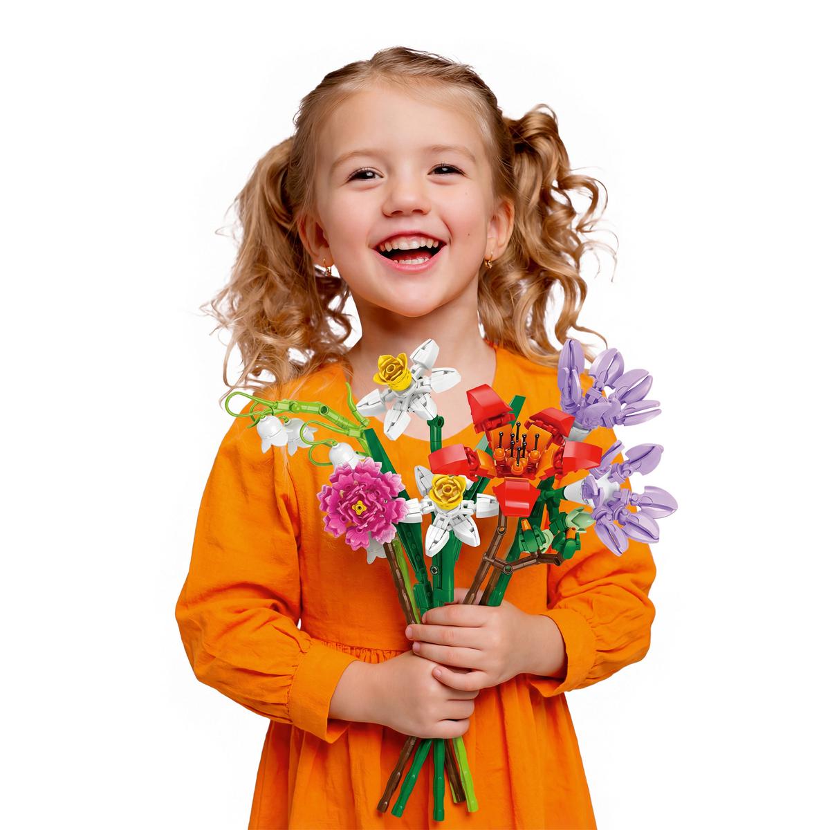 Bastelblumen zum Zusammenbauen 12 Modelle sortiert - Multicolor, LIFESTYLE, Kunststoff (14/14/32cm)