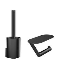 Toilettenpapierhalter Wandmontage Kunstoff - Schwarz, Basics, Kunststoff (39,7/16,7/24,6cm) - Hansgrohe