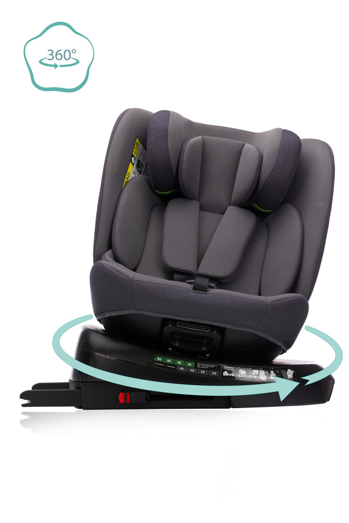 Kinderautositz Leon Grau B: 45 Cm - Grau, Basics, Kunststoff/Textil (55/45/90cm) - Fillikid