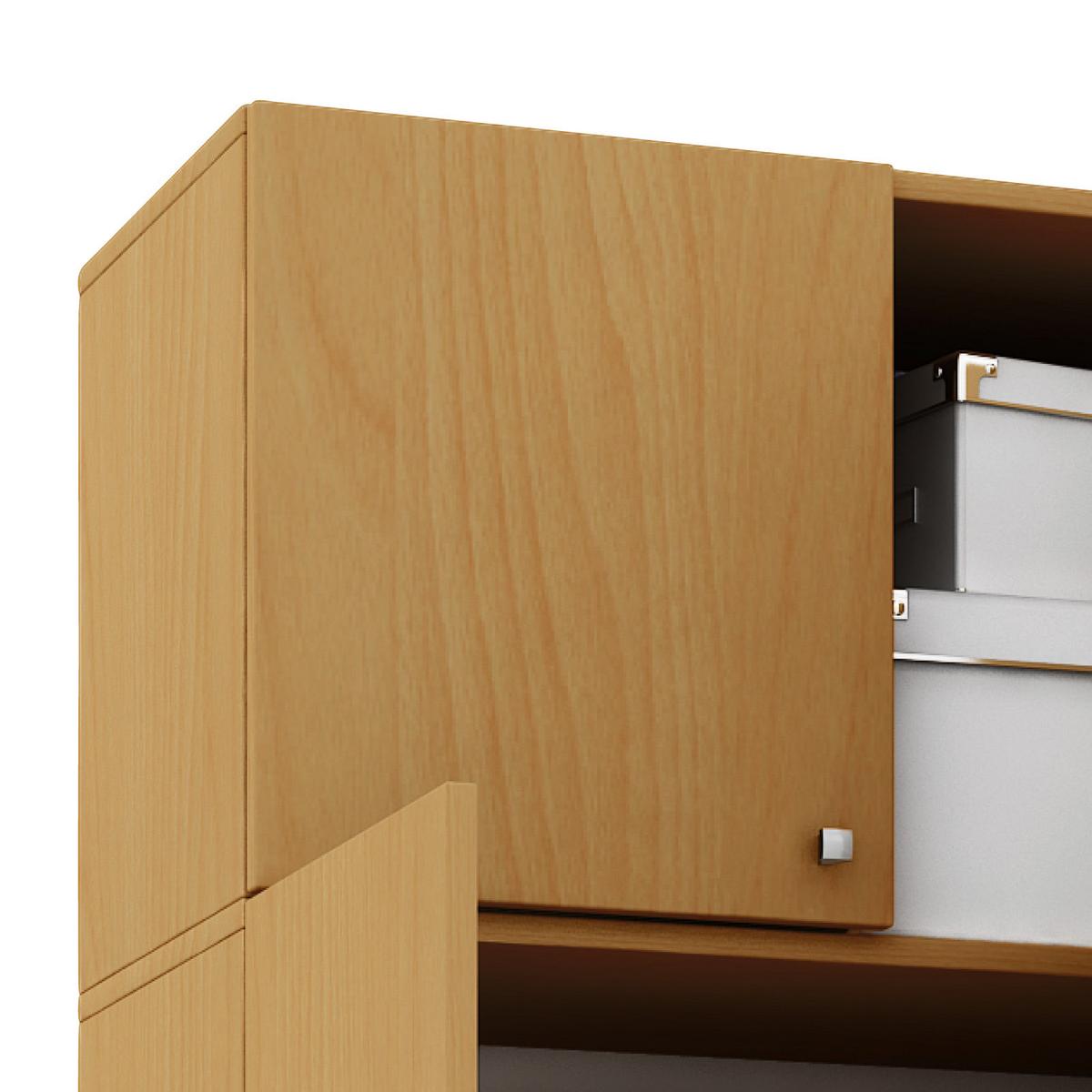 Víceúčelová skříň VANDOL, nástavba se zásuvkou - černá/barvy stříbra, Moderní, kompozitní dřevo/plast (70/238/39cm) - MID.YOU