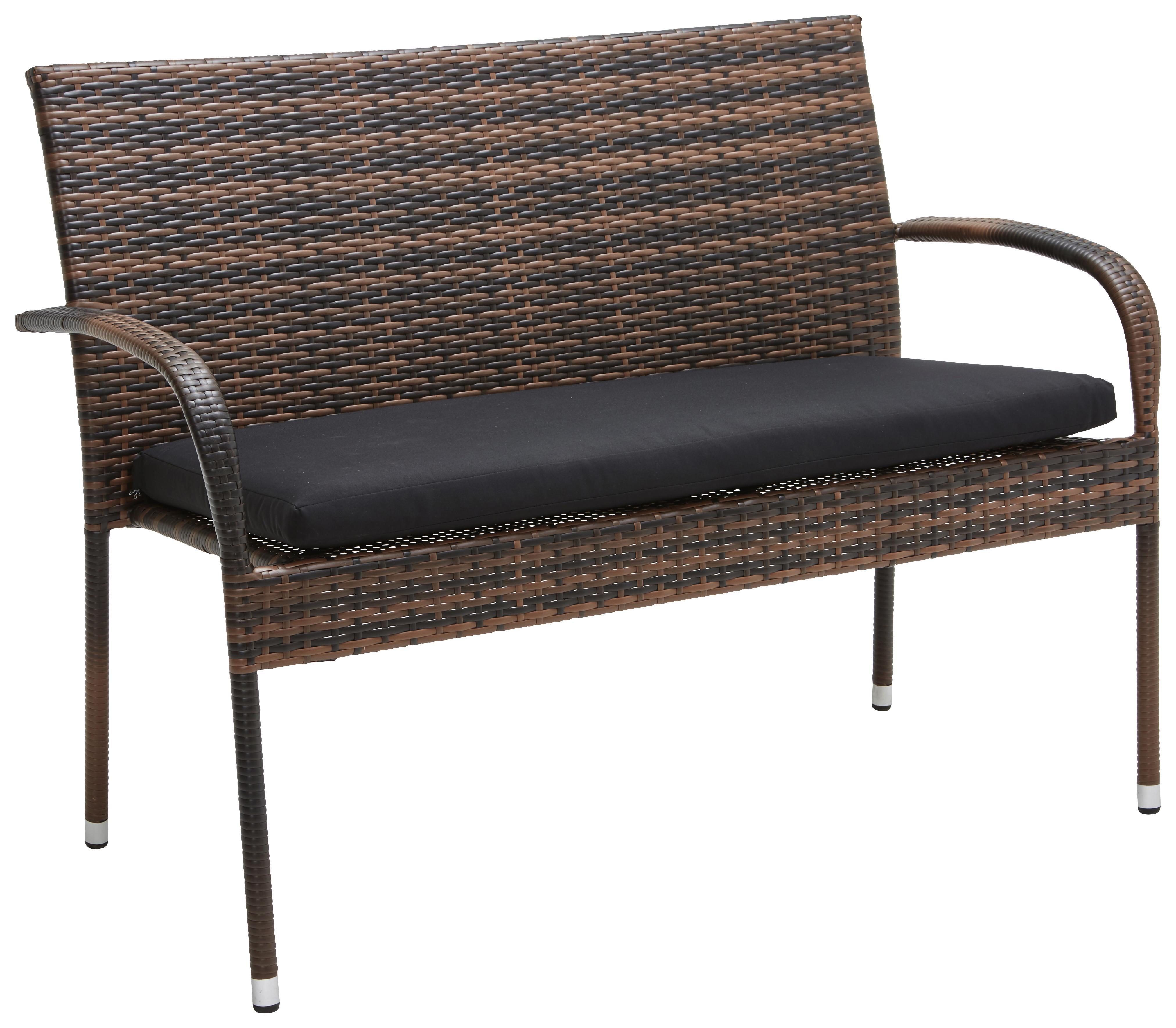 Kerti Pad Viola - Sötétbarna/Fekete, Műanyag/Fém (120/87/64cm) - Ombra