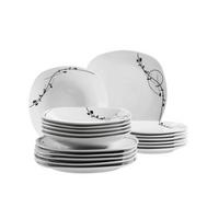 Tafelservice Londra 6 Personen Geschirr Set - Weiß, Basics, Keramik - Mäser
