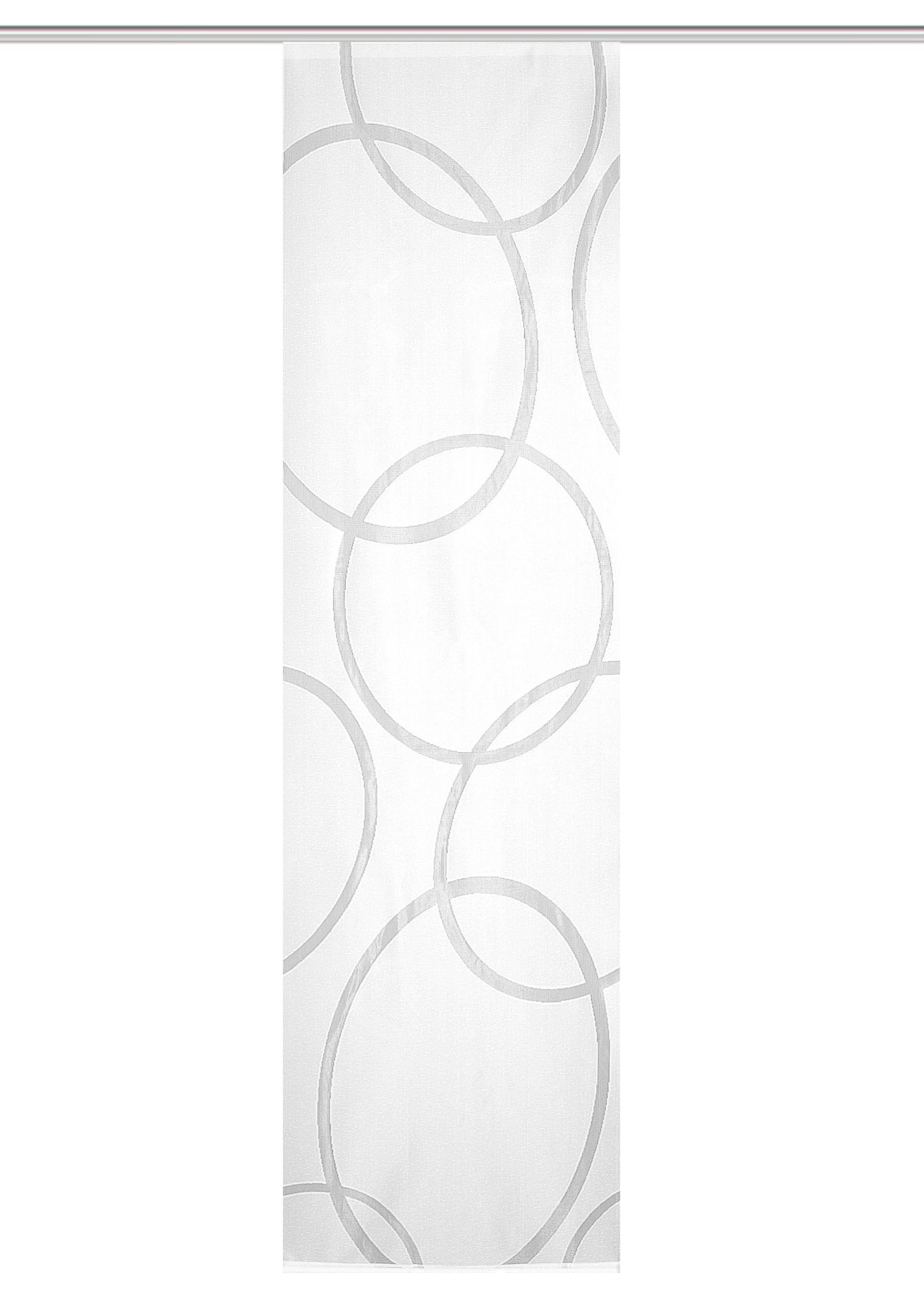 Flächenvorhang Pinale Weiß B: 57 cm - Weiß, Basics, Textil (57/245cm)