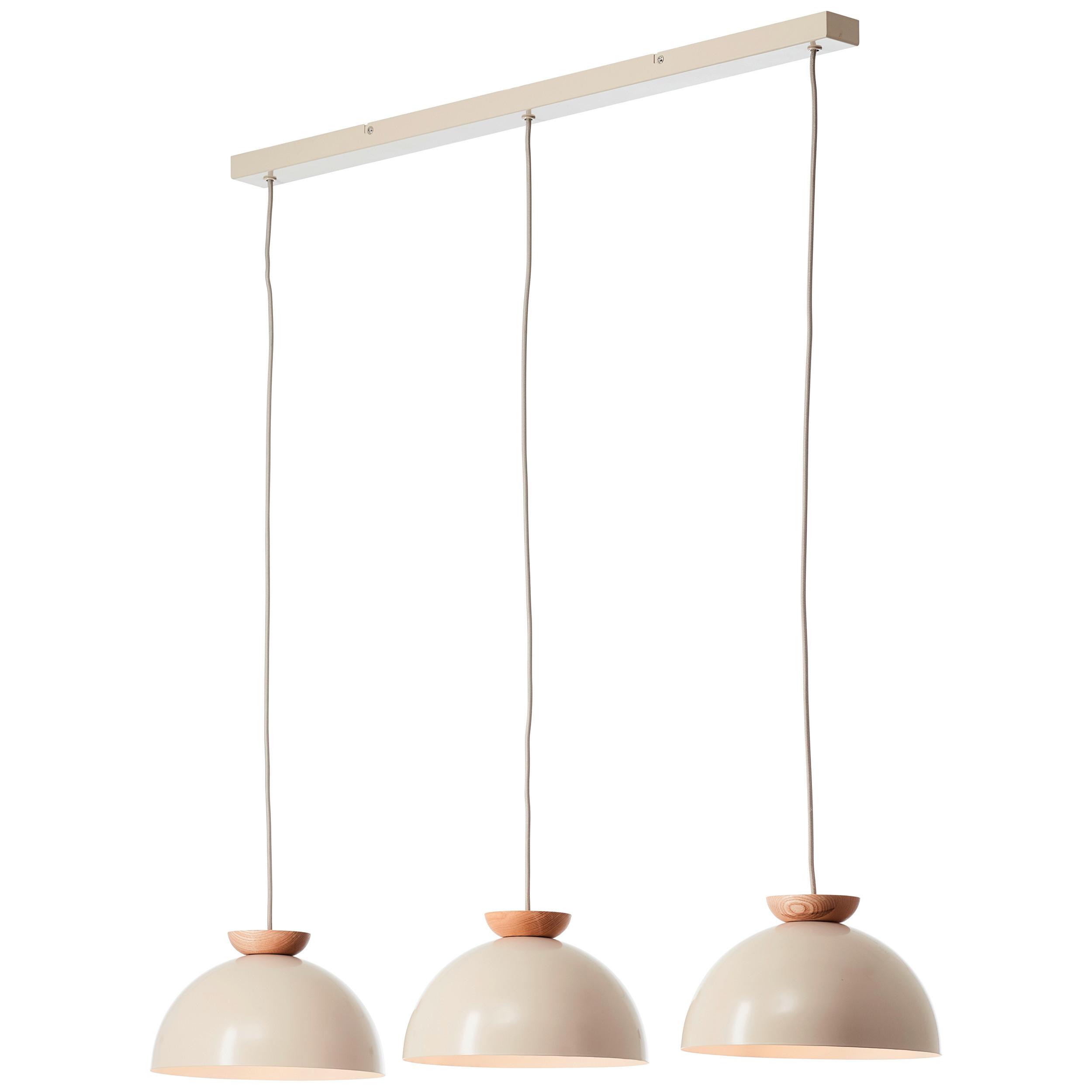 Pendelleuchte 51265/09 Nalam - Beige/Naturfarben, Design, Holz/Metall (25/100/100cm) - Brilliant