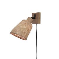 WANDLEUCHTE JAVA/W/N/15/N - Naturfarben, Trend (15/15/22cm) - Good & Mojo