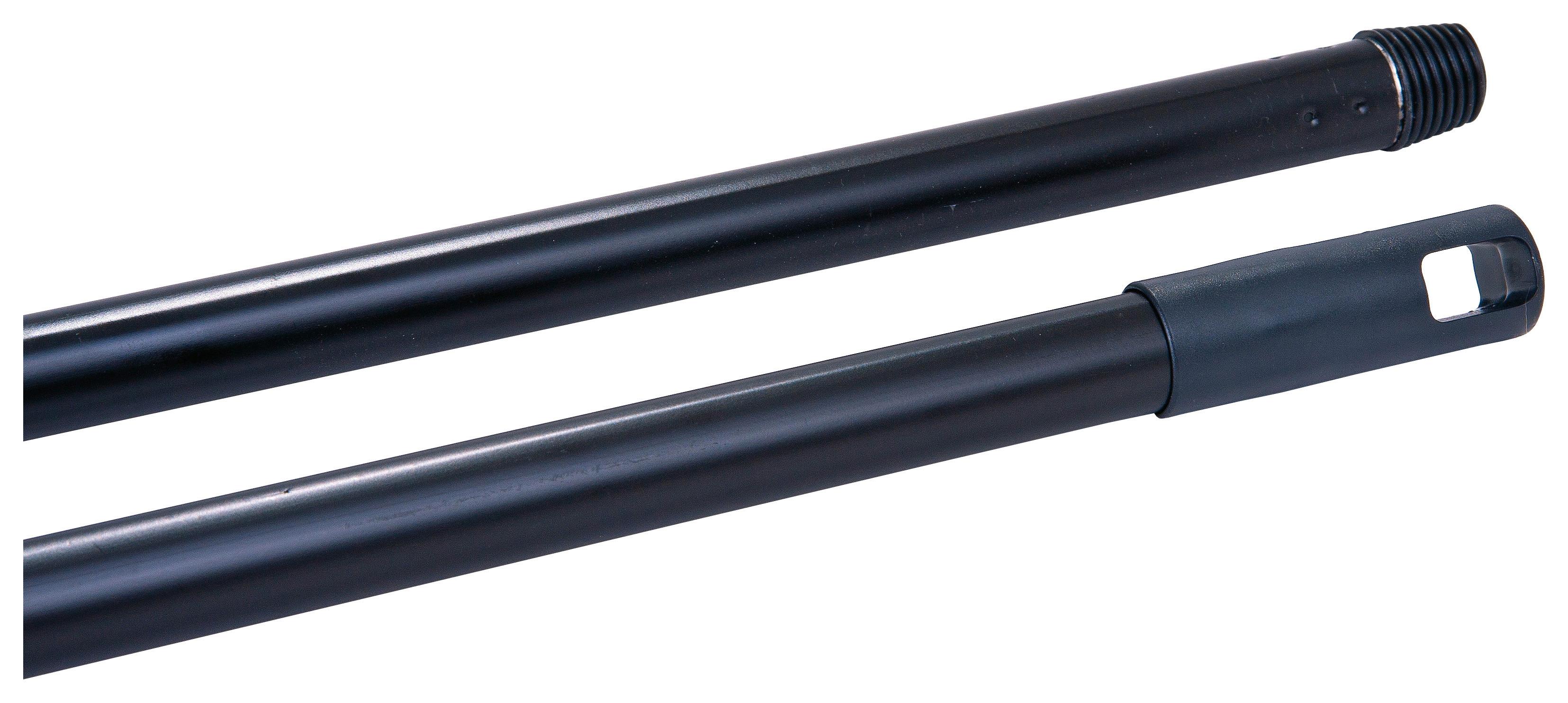 Besenstiel Eisen Basic L: 118 Cm Schwarz Mit Schraubgewinde - Schwarz, KONVENTIONELL, Metall (118cm) - Ondega