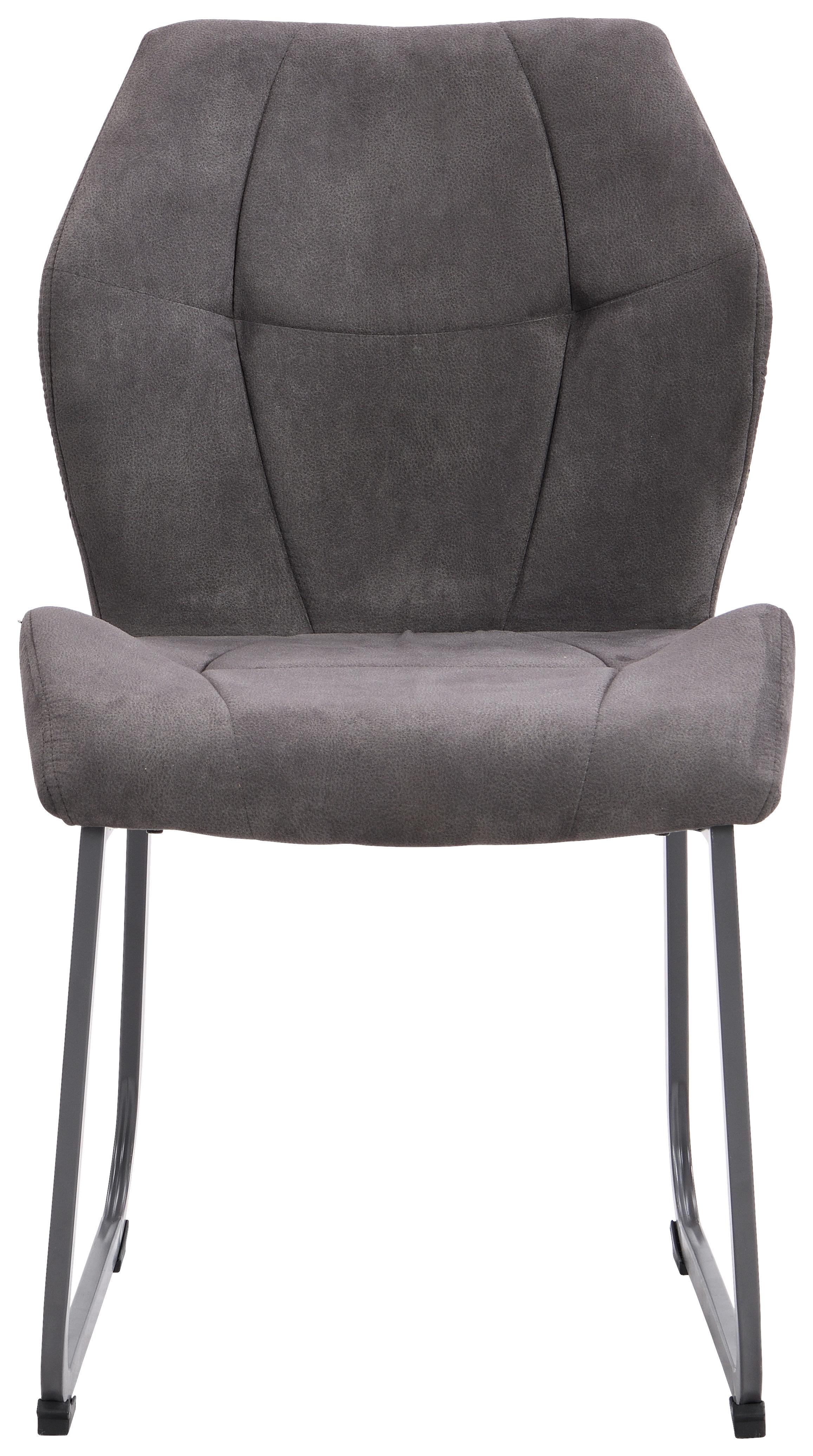 Esszimmerstuhl Rimini Grau - Grau, MODERN, Textil/Metall (51/86/61cm) - MID.YOU