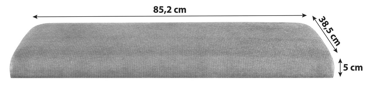 Sitzkissen für Garderobenbank Harvey Grau 85x39 cm - Grau, MODERN, Textil (85,5/5/38,5cm)