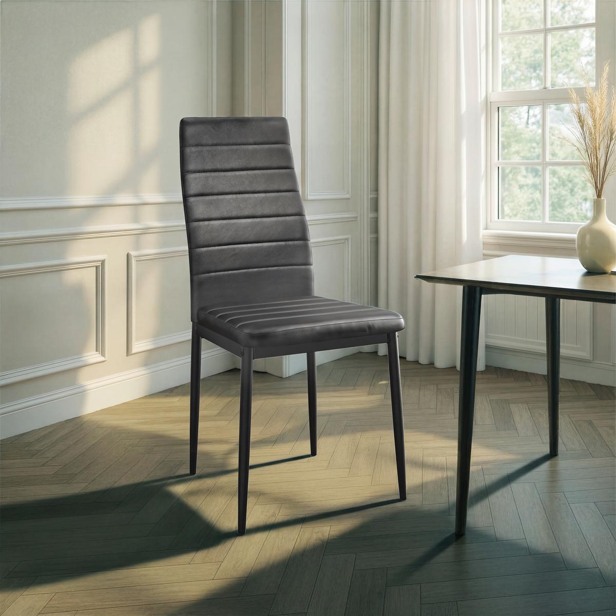 STOLIČKA FRANZI - čierna, Konventionell, kov/textil (42/95/51cm)