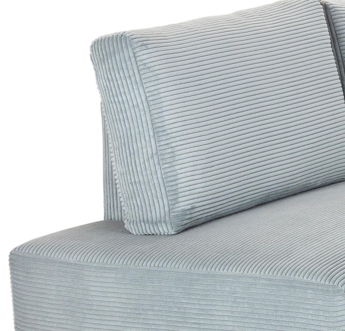 Rohová sedačka VENI, levá, šedozelený manšestr - černá/šedozelená, Moderní, kov/textil (210/272cm) - Ondega