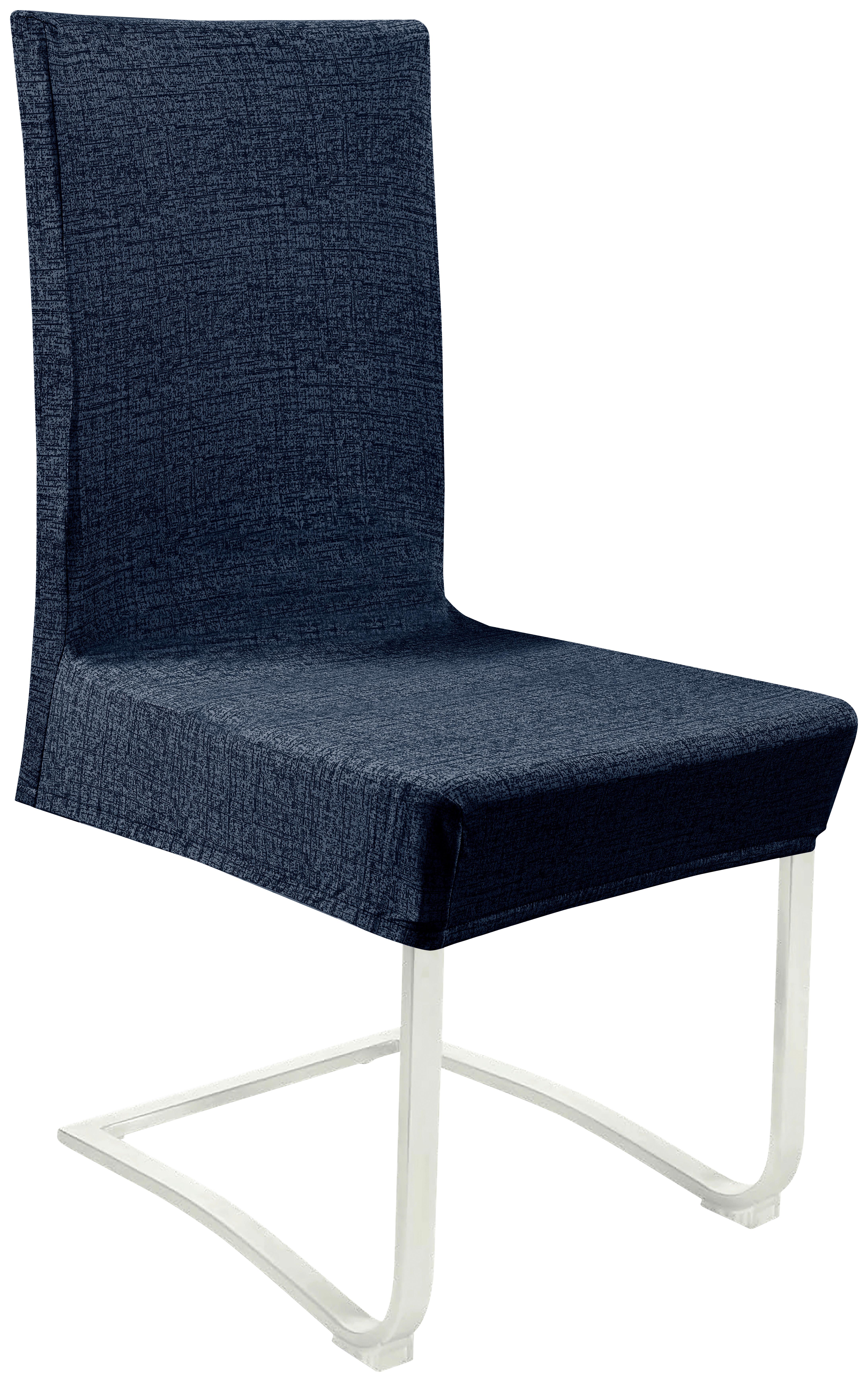 Stuhlhusse Jenny - Blau, MODERN, Textil (48/48/64cm) - Luca Bessoni