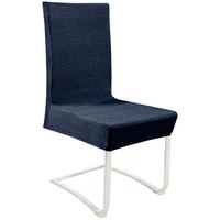 Stuhlhusse Jenny - Blau, MODERN, Textil (48/48/64cm) - Luca Bessoni