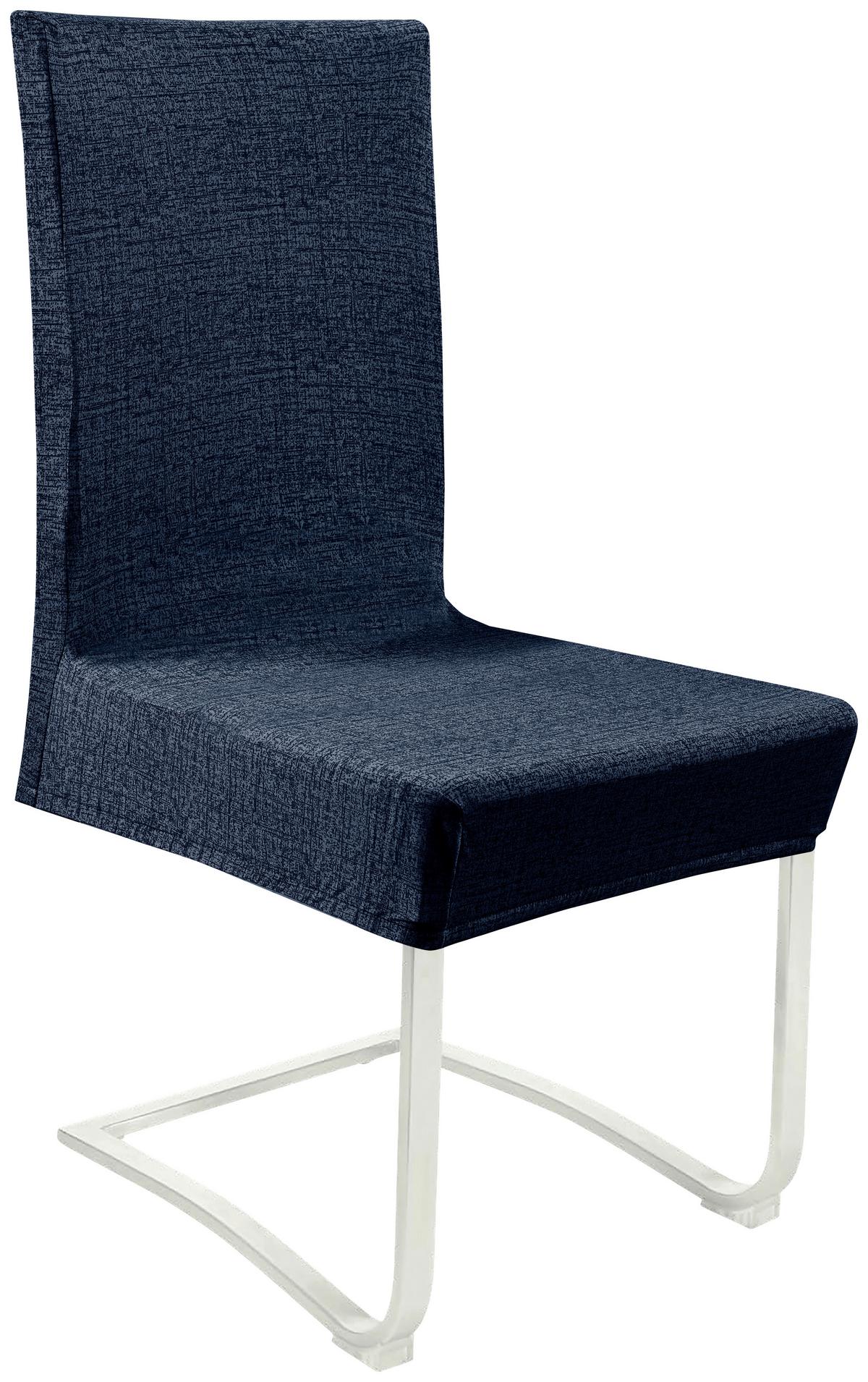 Stuhlhusse Jenny - Blau, MODERN, Textil (48/48/64cm) - Luca Bessoni