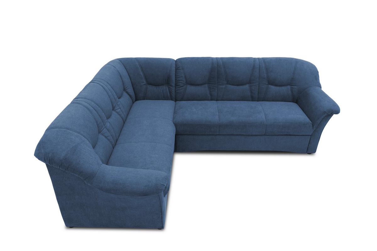 Ecksofa Sarafina Dunkelblau S: 190x240 Cm - Schwarz/Dunkelblau, KONVENTIONELL, Textil (190/240cm) - MID.YOU