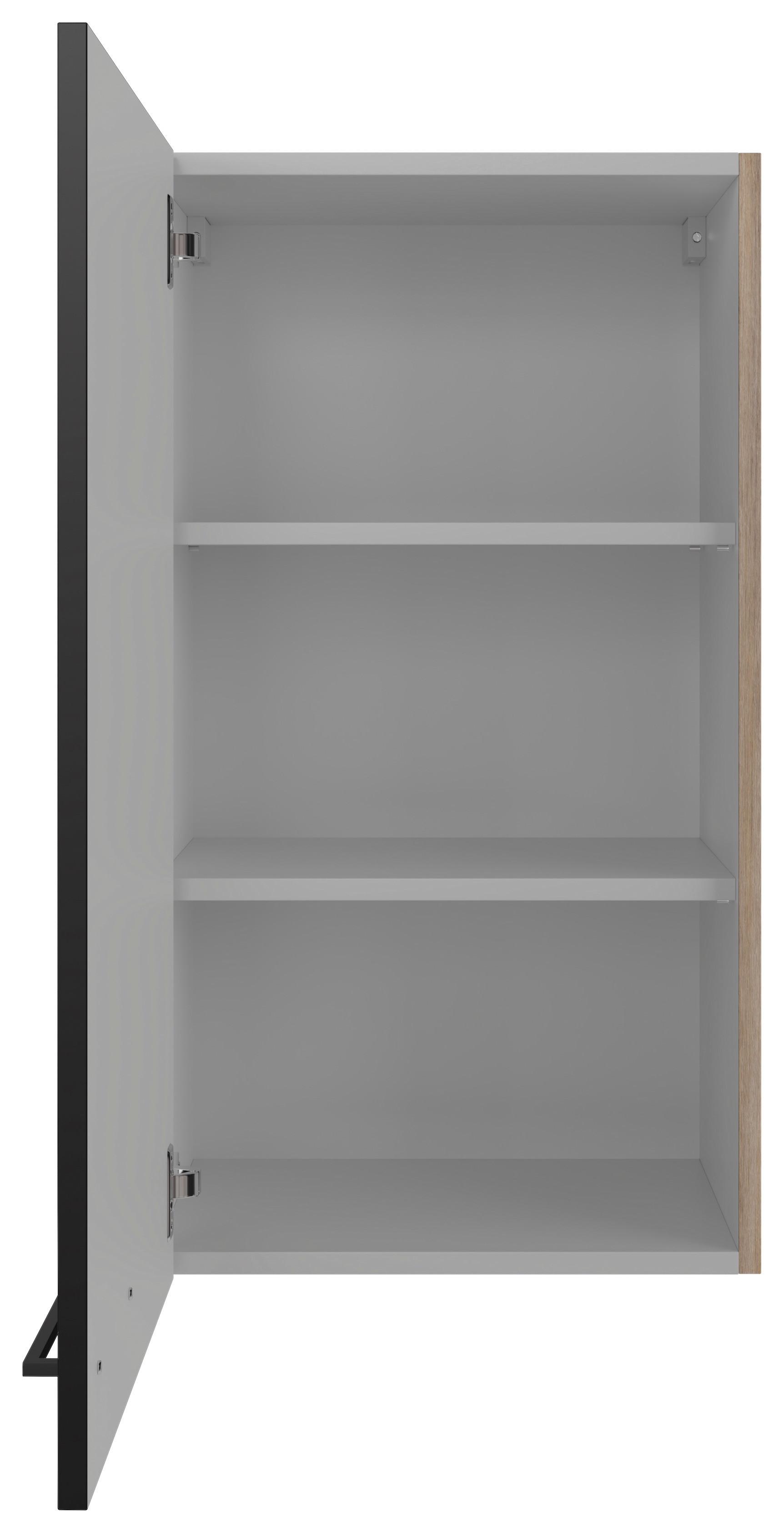 Küchenoberschrank Capri Eiche/Schwarz B: 50 cm - Eichefarben/Schwarz, KONVENTIONELL, Holzwerkstoff (50/89/32cm) - FlexWell