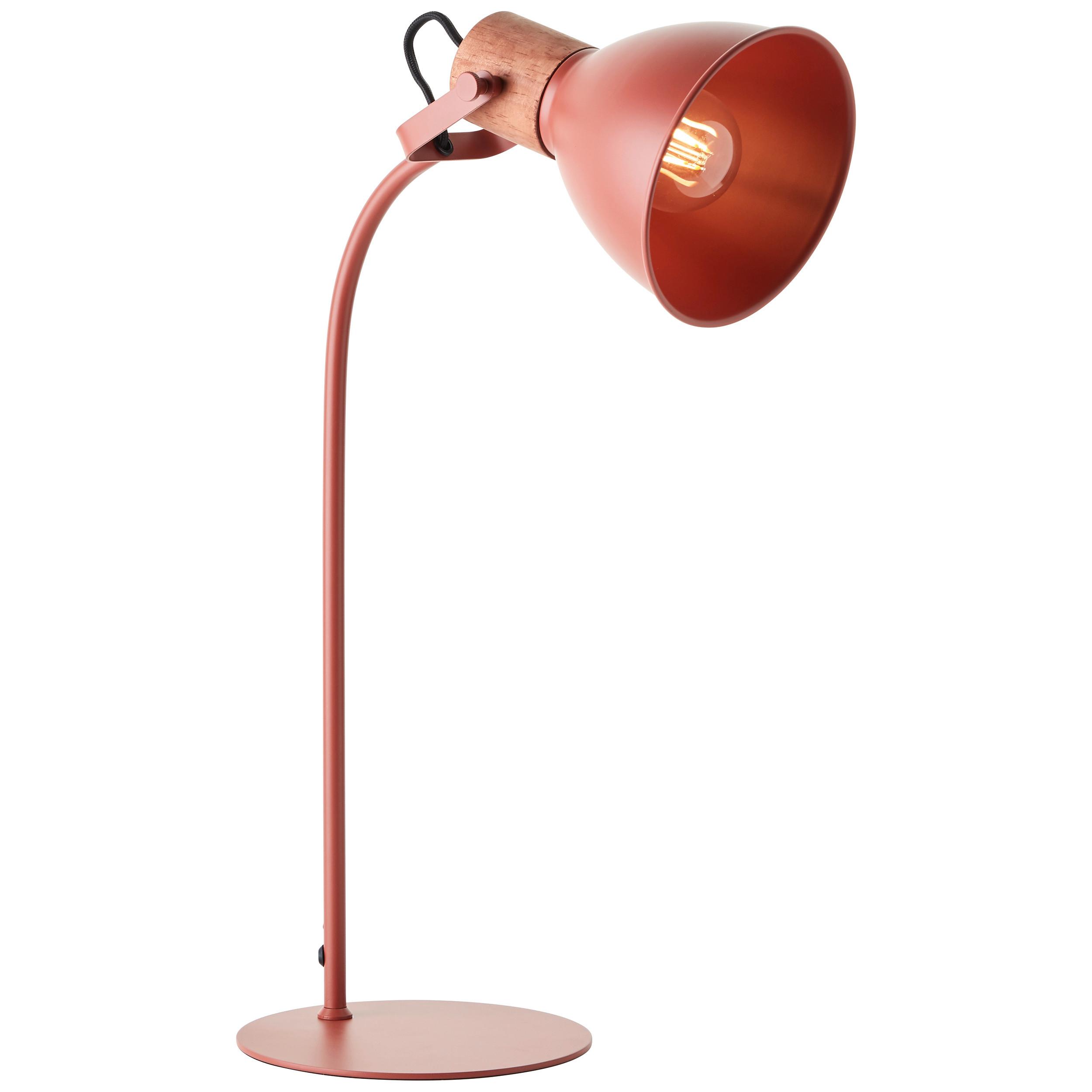 Tischleuchte 94555/01 Erena - Rot, Basics, Holz/Metall (18/52/28,5cm) - Brilliant