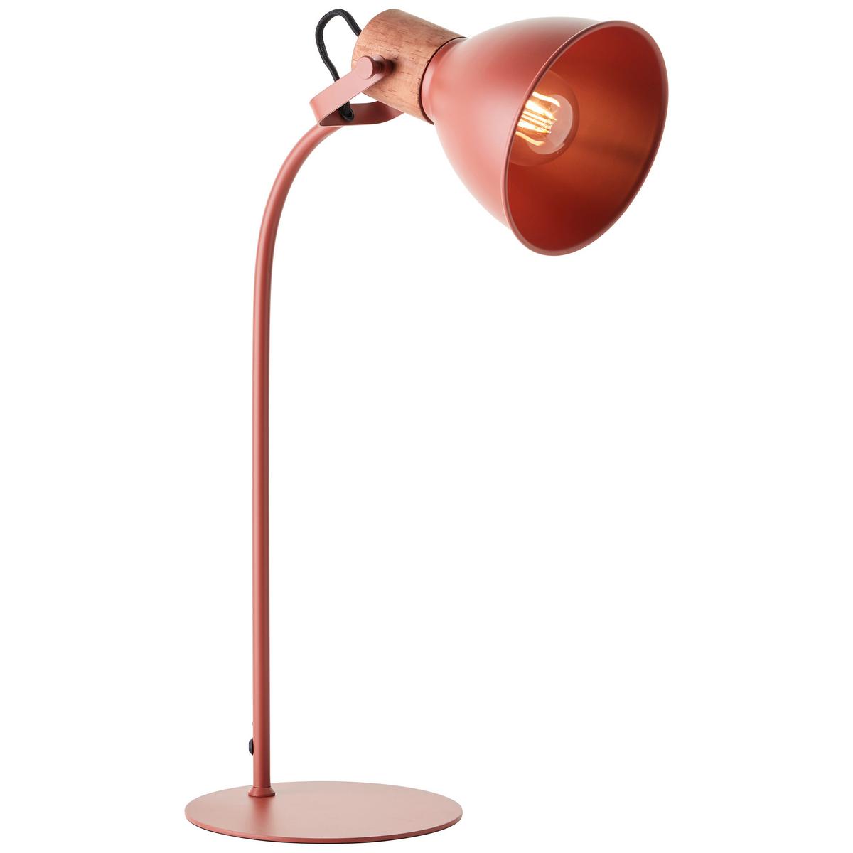 Tischleuchte 94555/01 Erena - Rot, Basics, Holz/Metall (18/52/28,5cm) - Brilliant