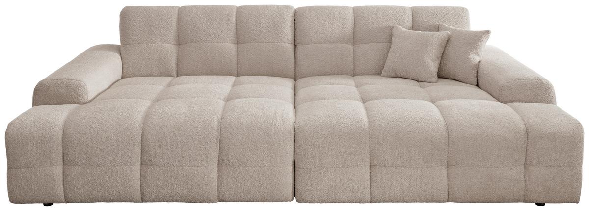 Bigsofa Bosco, Beige B: 304 cm - Beige/Schwarz, MODERN, Textil (304/87/155cm) - Livetastic