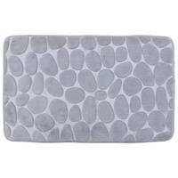 Badematte Stone 50x80 cm Silberfarben, Rutschhemmend - Silberfarben, MODERN, Textil (50/80cm) - Luca Bessoni