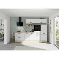 Küchenblock Ip1200 - Eichefarben/Weiß, Design, Holzwerkstoff (300cm) - Impuls