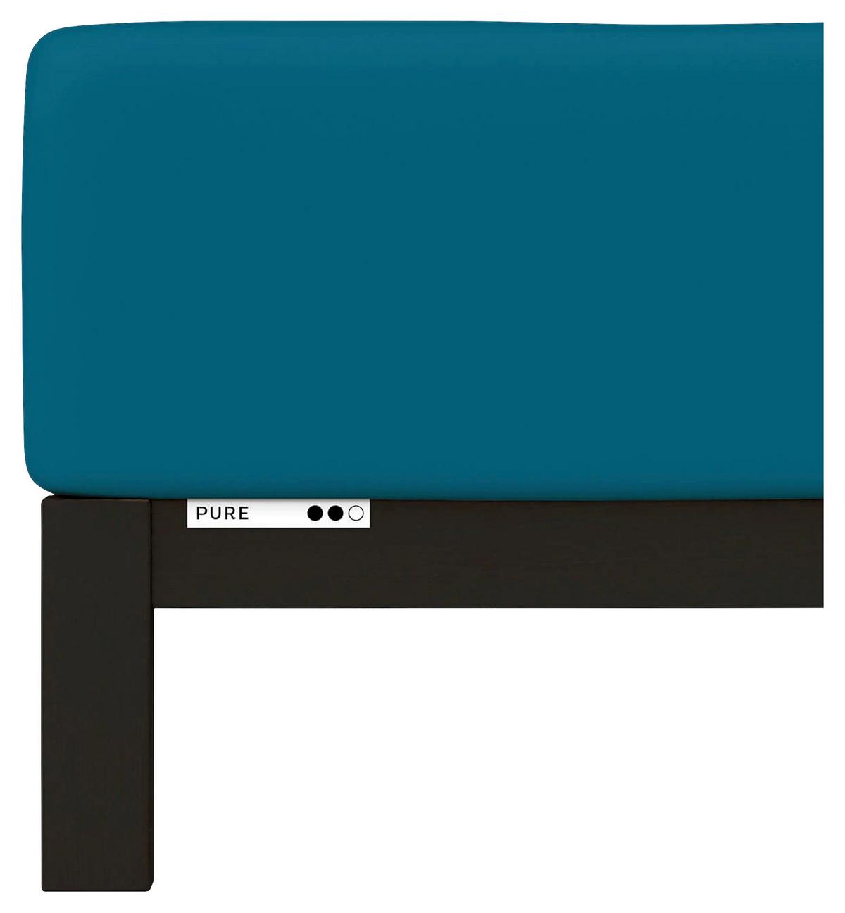 Boxspring-spannleintuch Pure Boxspring - Petrol, Basics, Textil (90-100/190-220cm) - Schlafgut