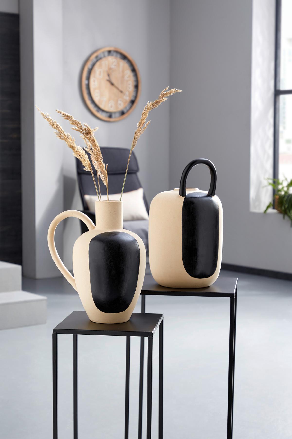 Váza Fabia - fekete/homok, Basics, kerámia (19/32,5cm) - Luca Bessoni
