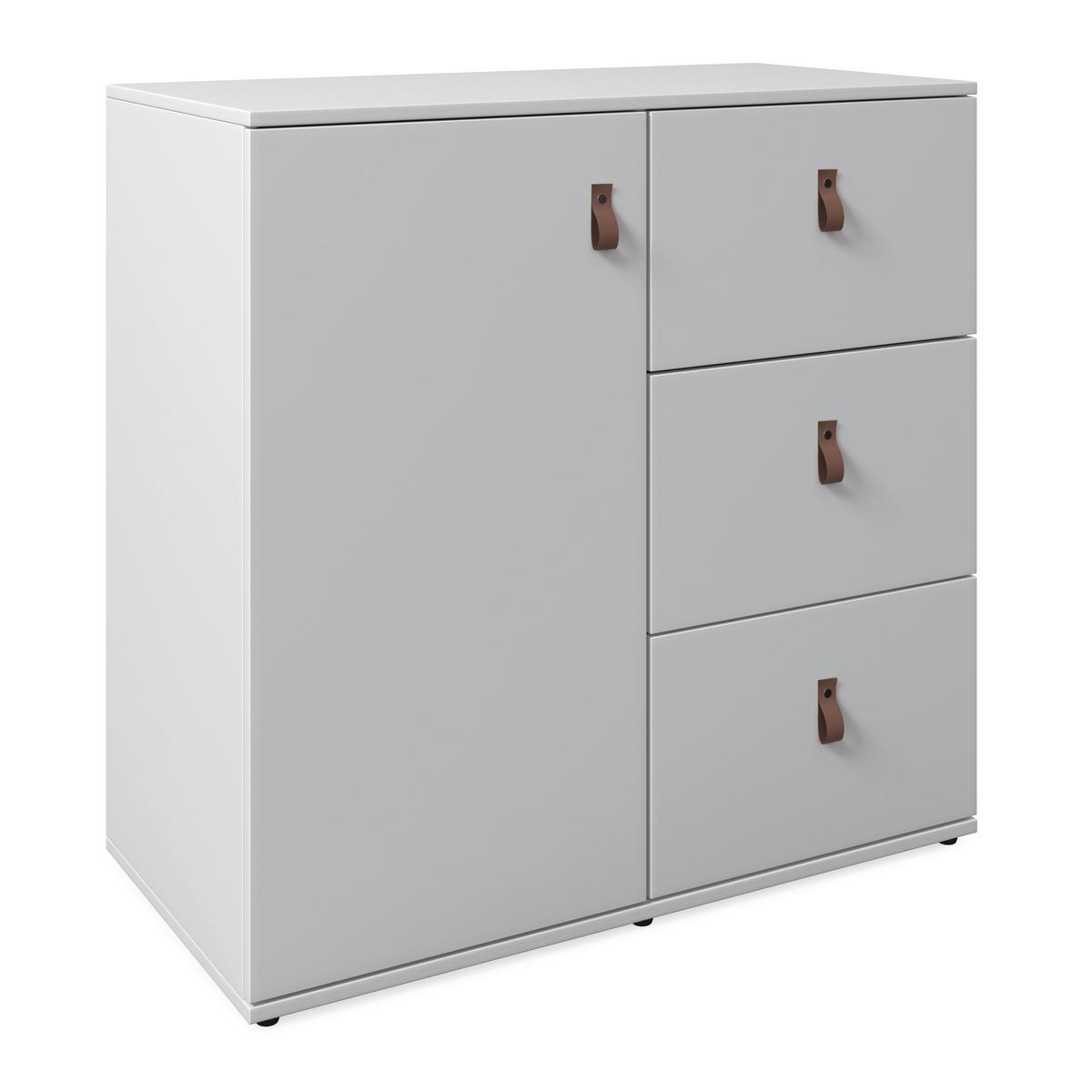 Komoda MICK - hnedá/čierna, Modern, kompozitné drevo/plast (80/79/40cm) - Modern Living