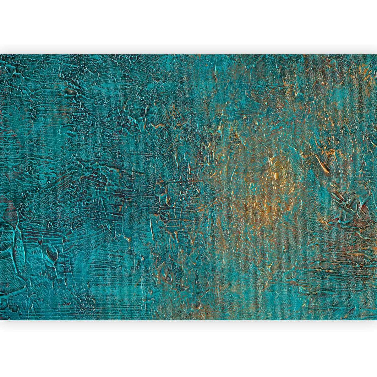Fototapete Türkis Kupferfarben B: 150 cm - Türkis/Kupferfarben, Basics, Textil (150/105cm) - artgeist