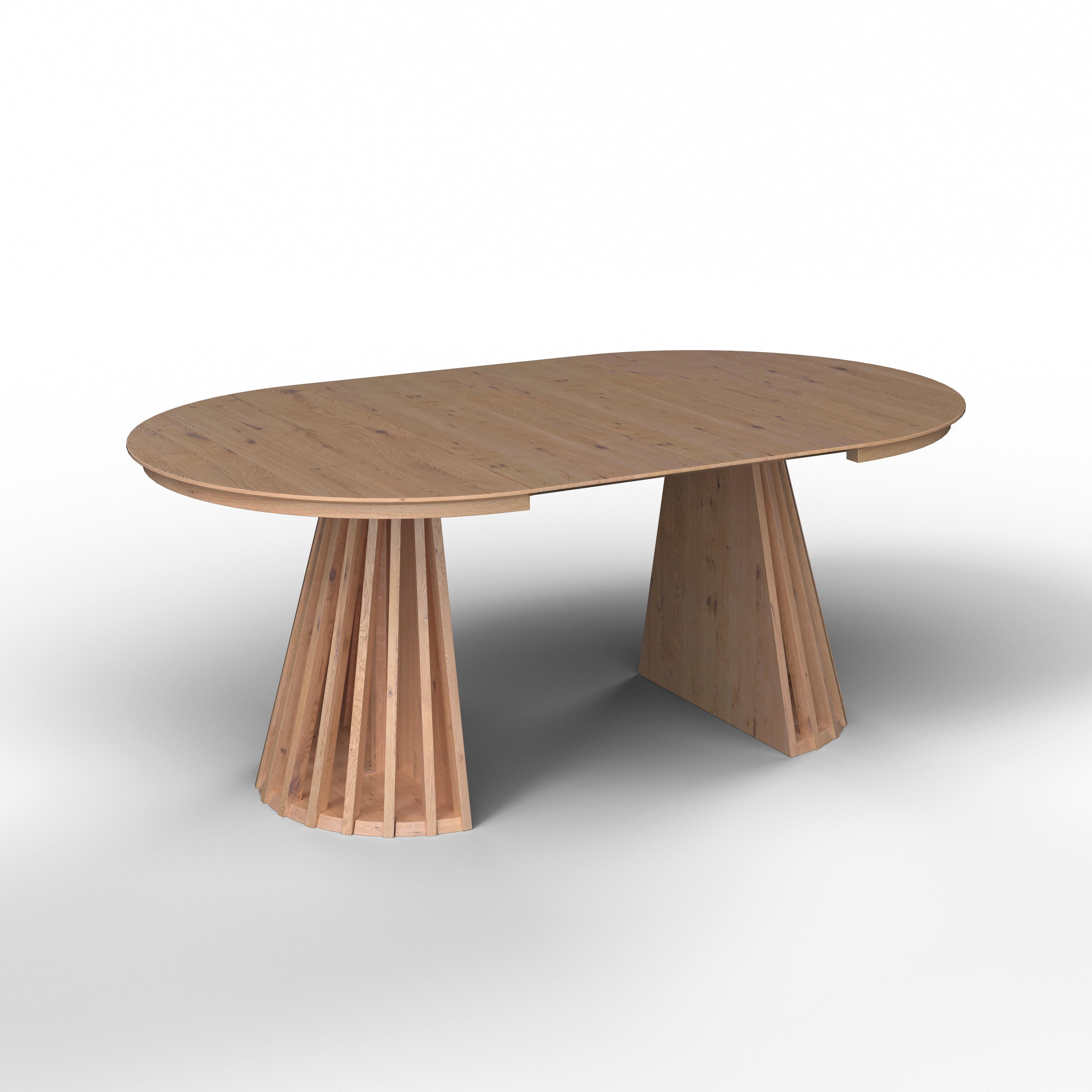 Výsuvný stůl ENNIO 120 - barvy dubu, Moderní, dřevo/kompozitní dřevo (120-160/76/120cm) - Bessagi Home